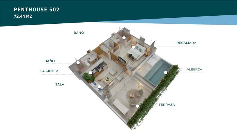 Departamento en Punta de Mita en Preventa  3