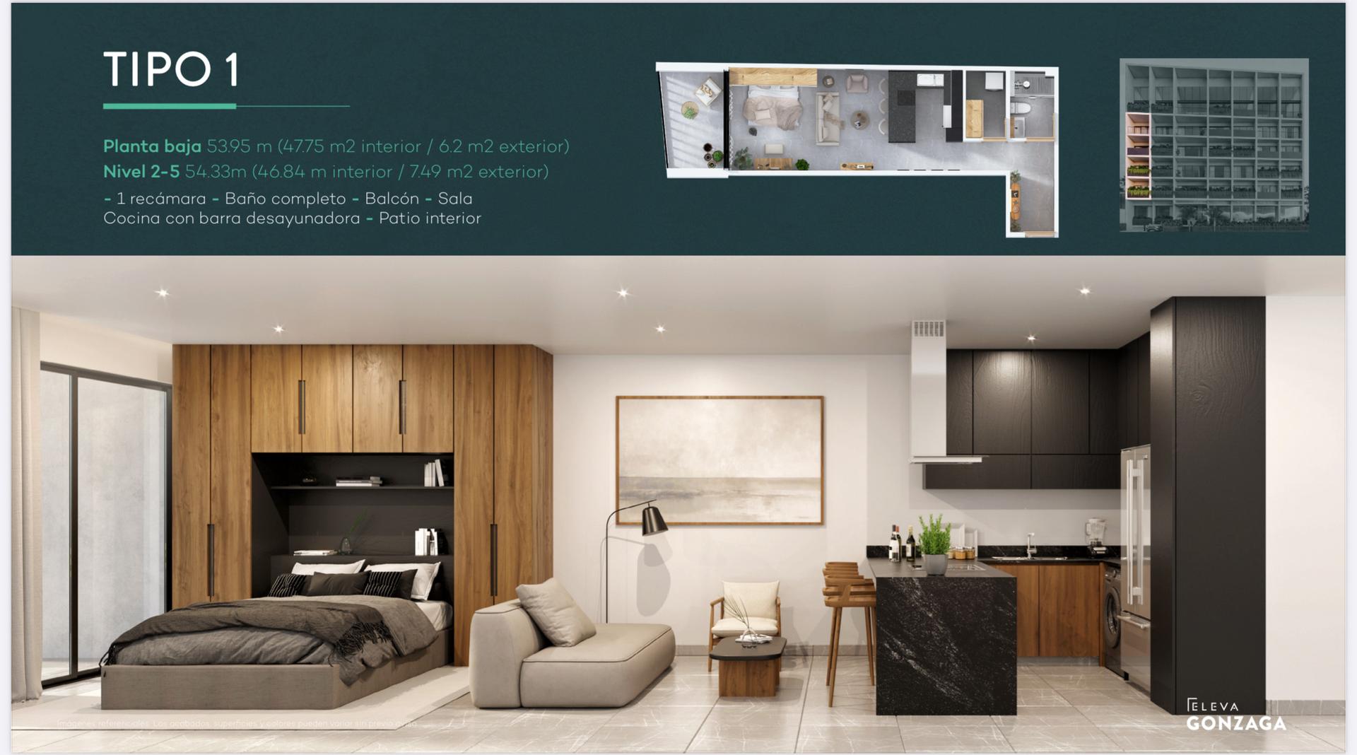 STUDIO EN UBICACIÓN INMEJORABLE - ELEVA GONZÁGA 