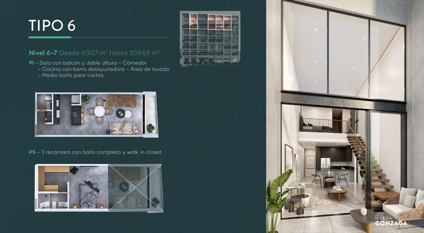 LOFT EN JARDINES DE GUADALUPE - ELEVA GONZÁGA  4