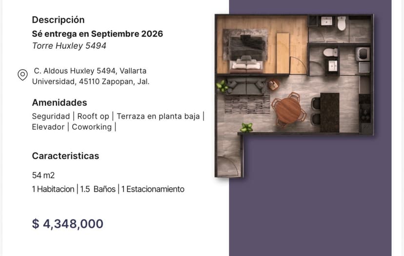 PREVENTA HUXLEY 5494 - dpto 101 3